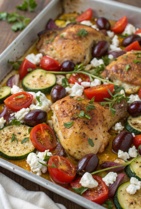Greek Sheet Pan Chicken Recipe