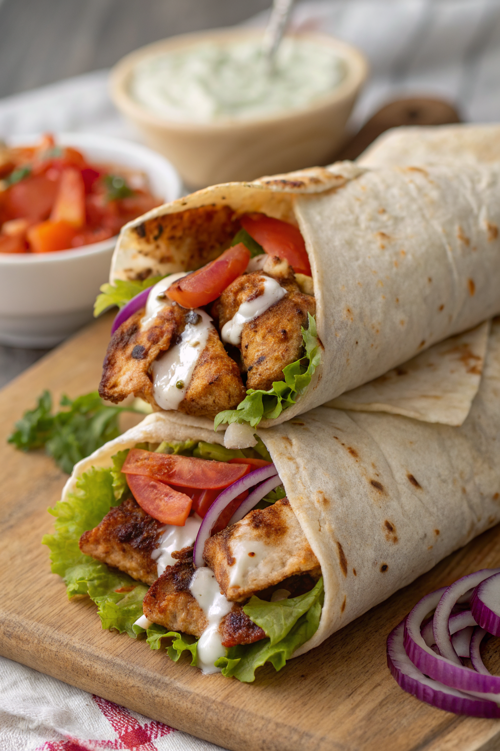 Homemade Chicken Shawarma with Yogurt-Garlic Sauce