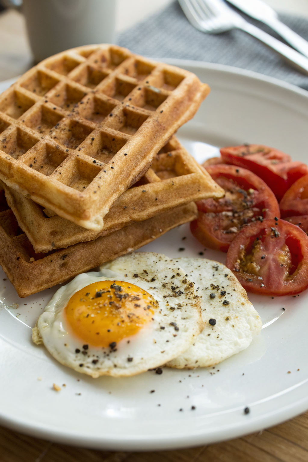 Keto Cheddar Zucchini Waffles Recipe