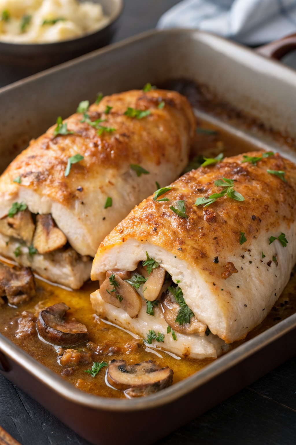 Mushroom Stuffed Chicken Breast Recipe