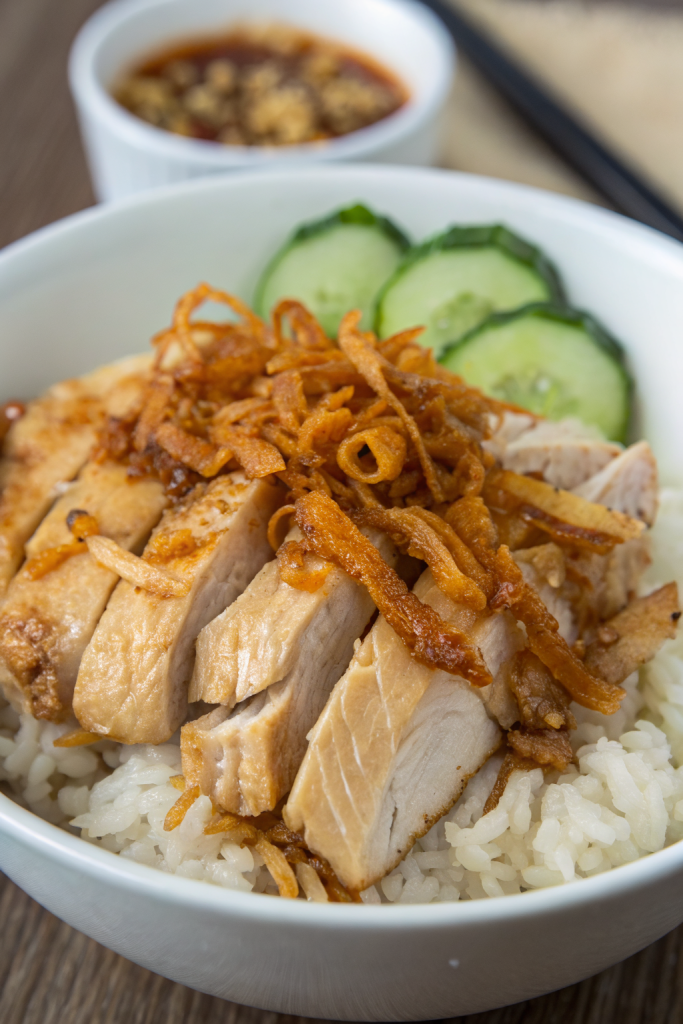 Poached Chicken with Shallot Oil Sauce