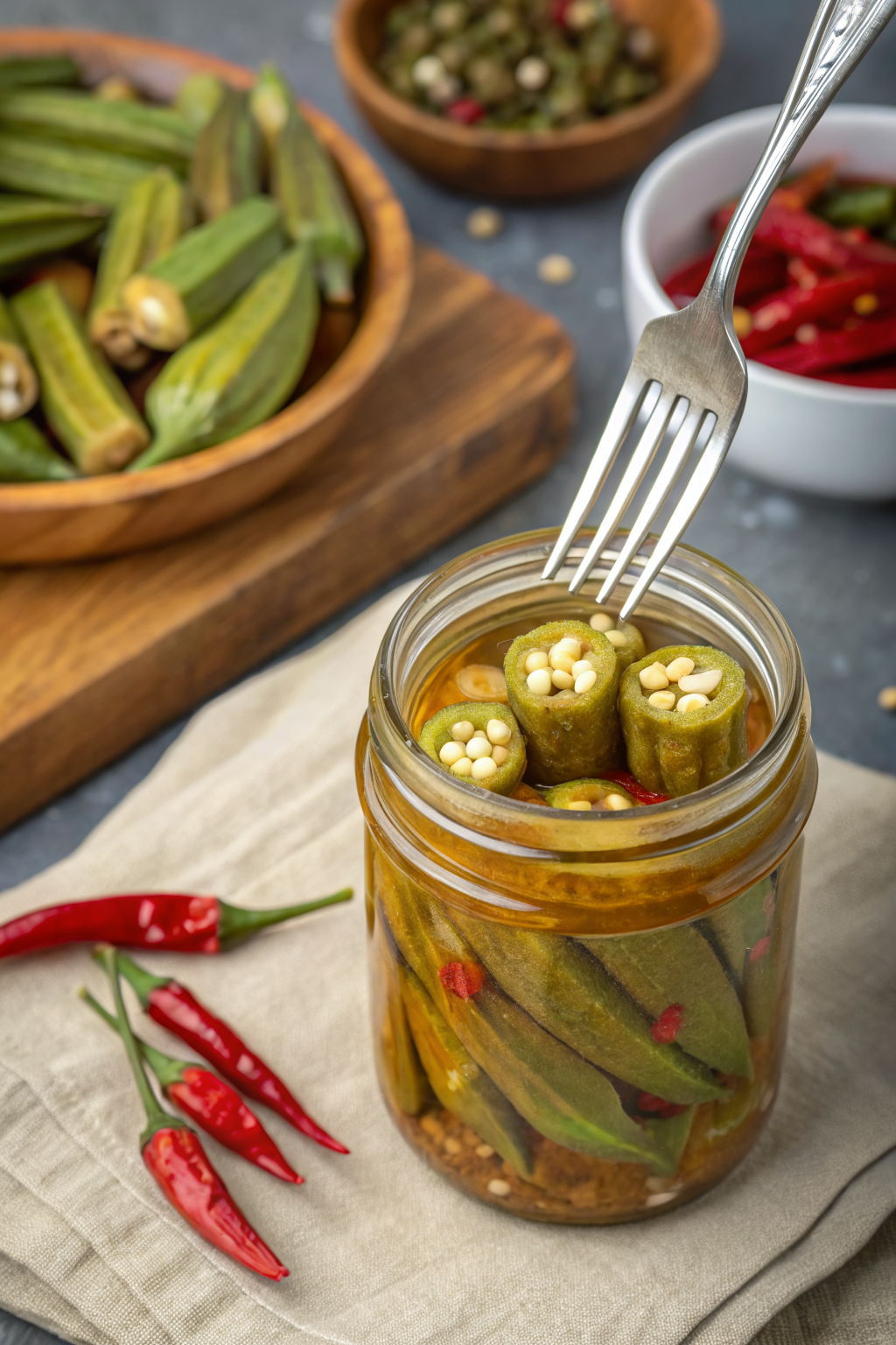 Quick Refrigerator Pickled Okra Recipe