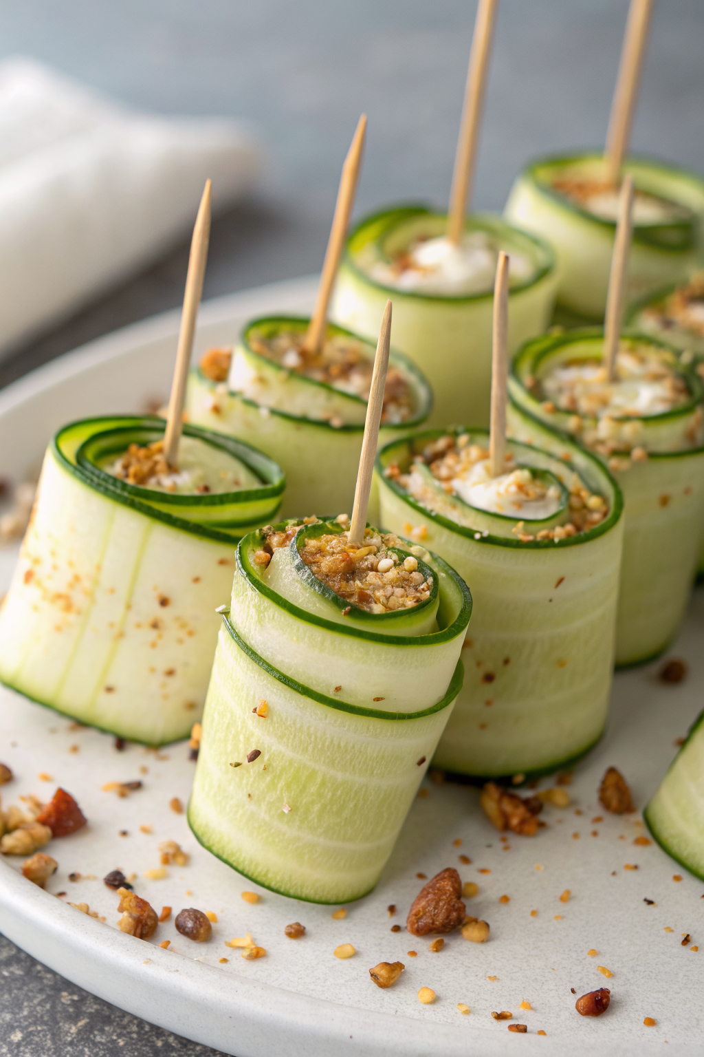 Roasted Zucchini Rolls with Guacamole Recipe