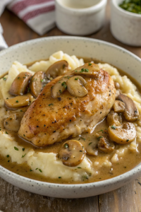 Skillet Chicken With Mushroom Gravy Recipe