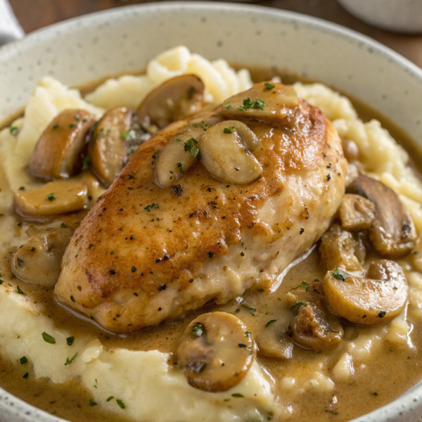 Skillet Chicken With Mushroom Gravy Recipe