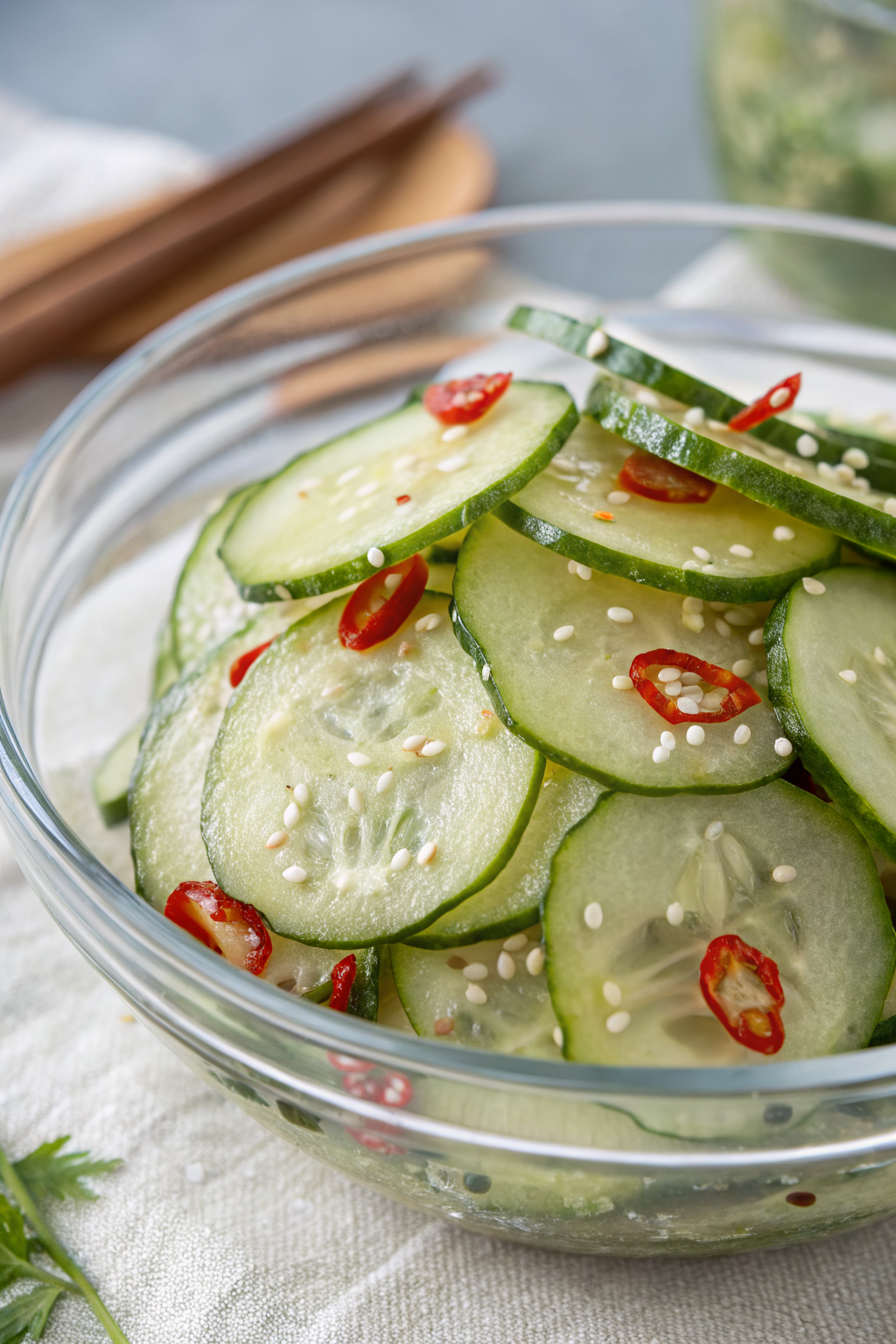 Spicy Spiral Cucumber Salad Recipe