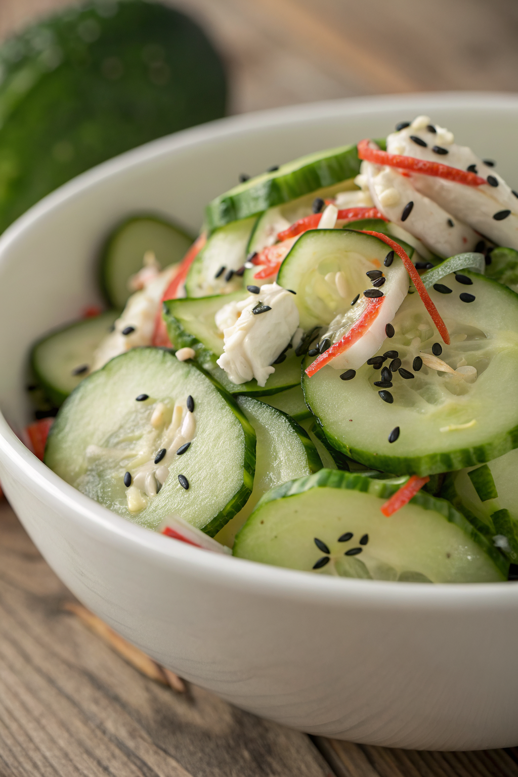 Tasty California Roll Cucumber Salad Recipe