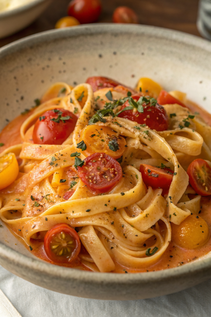 Tasty One Pot Creamy Tomato Pasta Recipe
