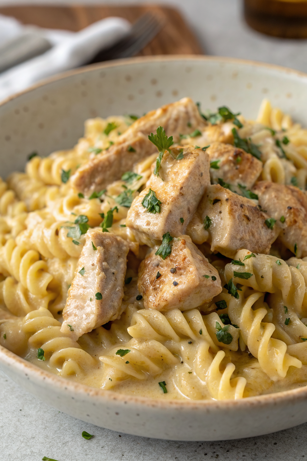 White Cheddar Chicken Pasta Recipe