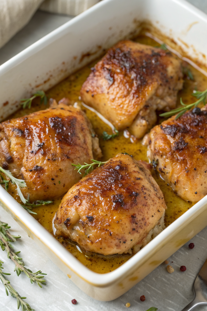 Baked Honey Mustard Chicken Thighs Recipe