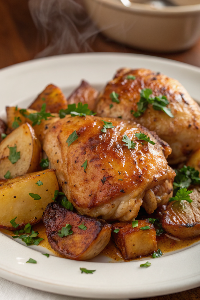 Chicken Thighs with Potatoes Recipe