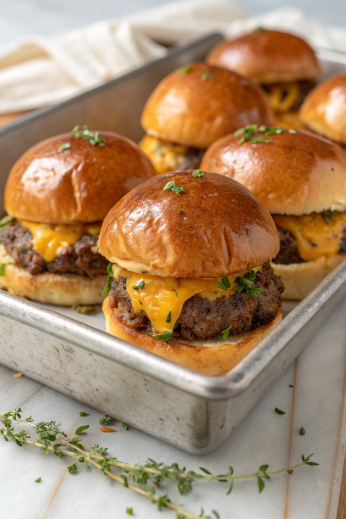 Classic Cheeseburger Game Day Sliders Recipe