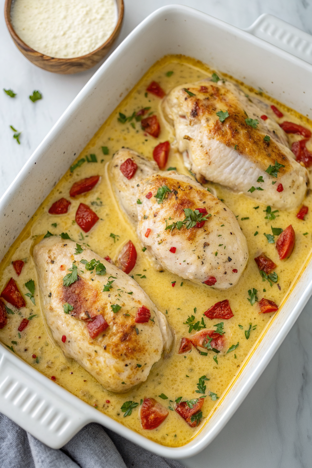 Creamy Baked Tuscan Chicken Breasts Recipe
