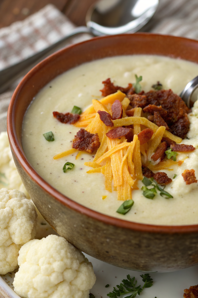 Creamy Roasted Cauliflower Soup Recipe