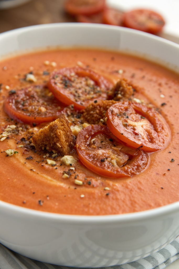Creamy Roasted Garlic Tomato Soup Recipe