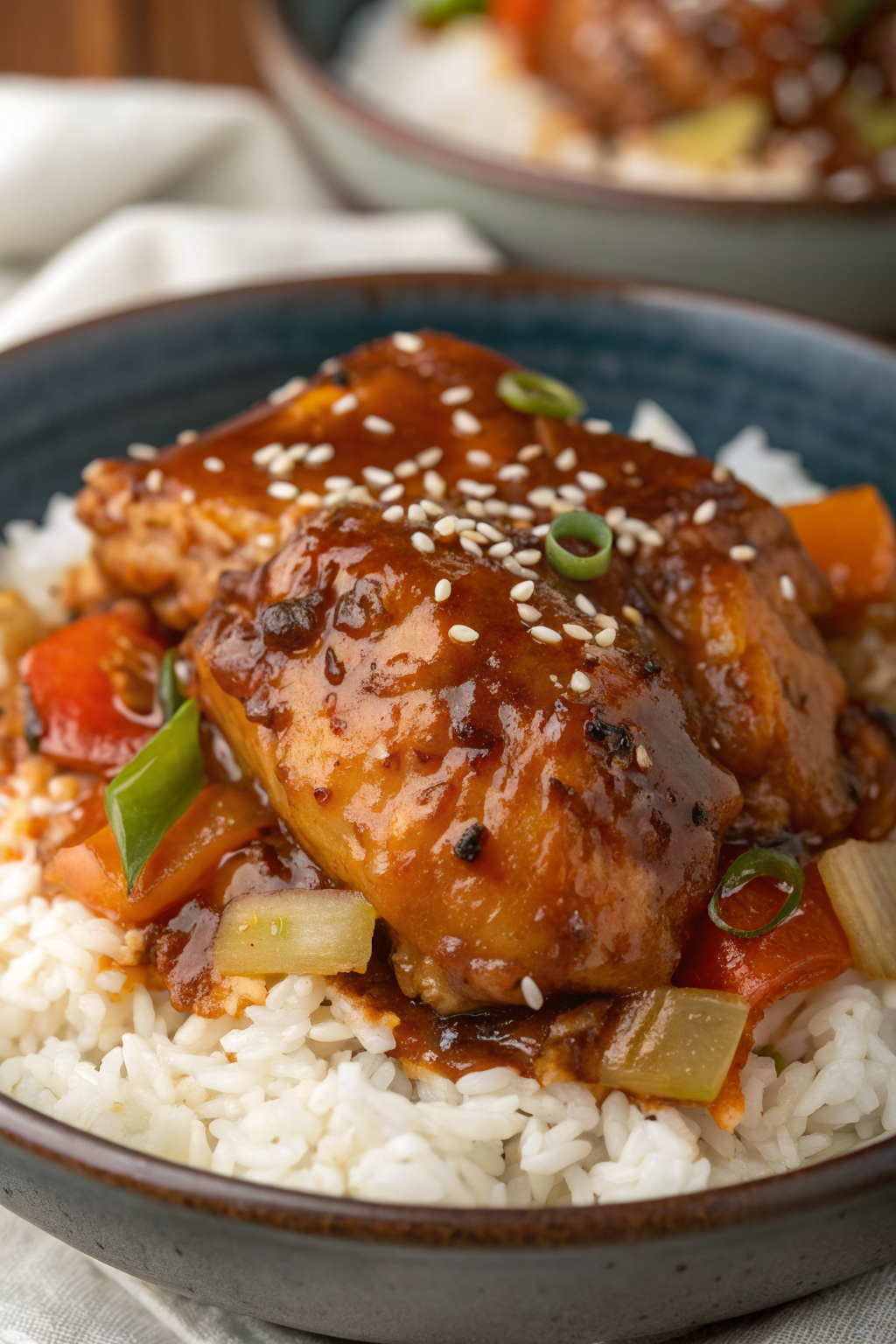 Honey Garlic Slow Cooker Chicken Thighs Recipe