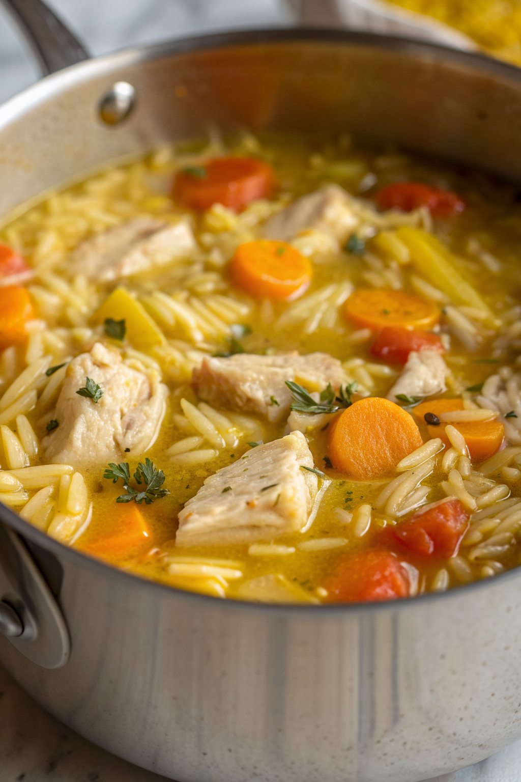 Lemon Chicken Orzo Soup Recipe