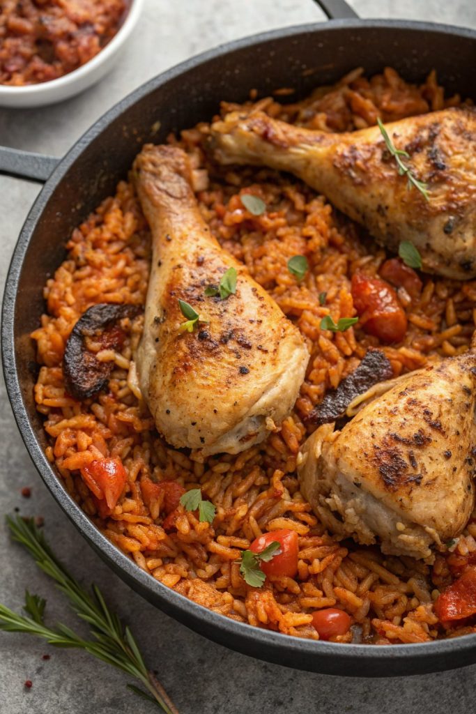 One Pan Spanish Chicken Rice Recipe