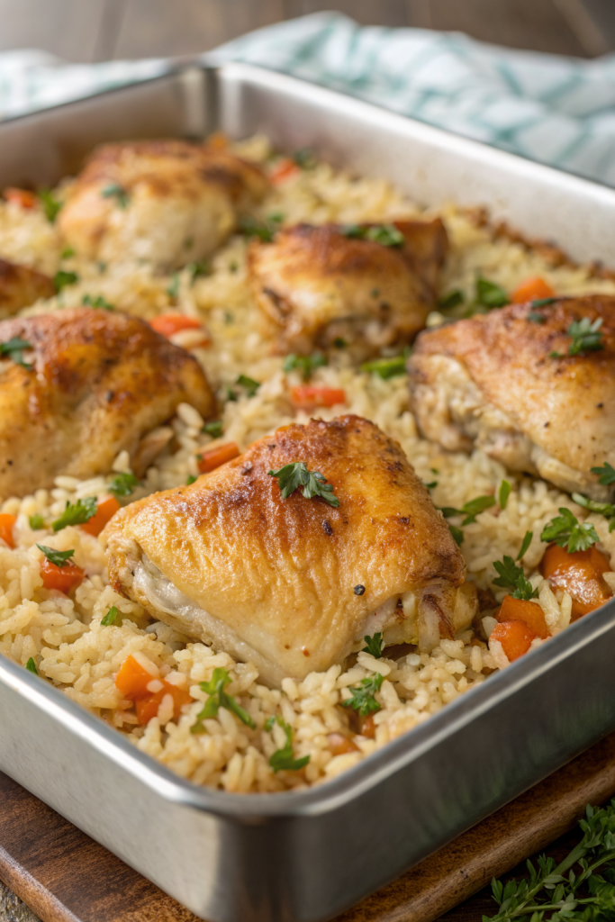 Oven Baked Chicken Rice Recipe
