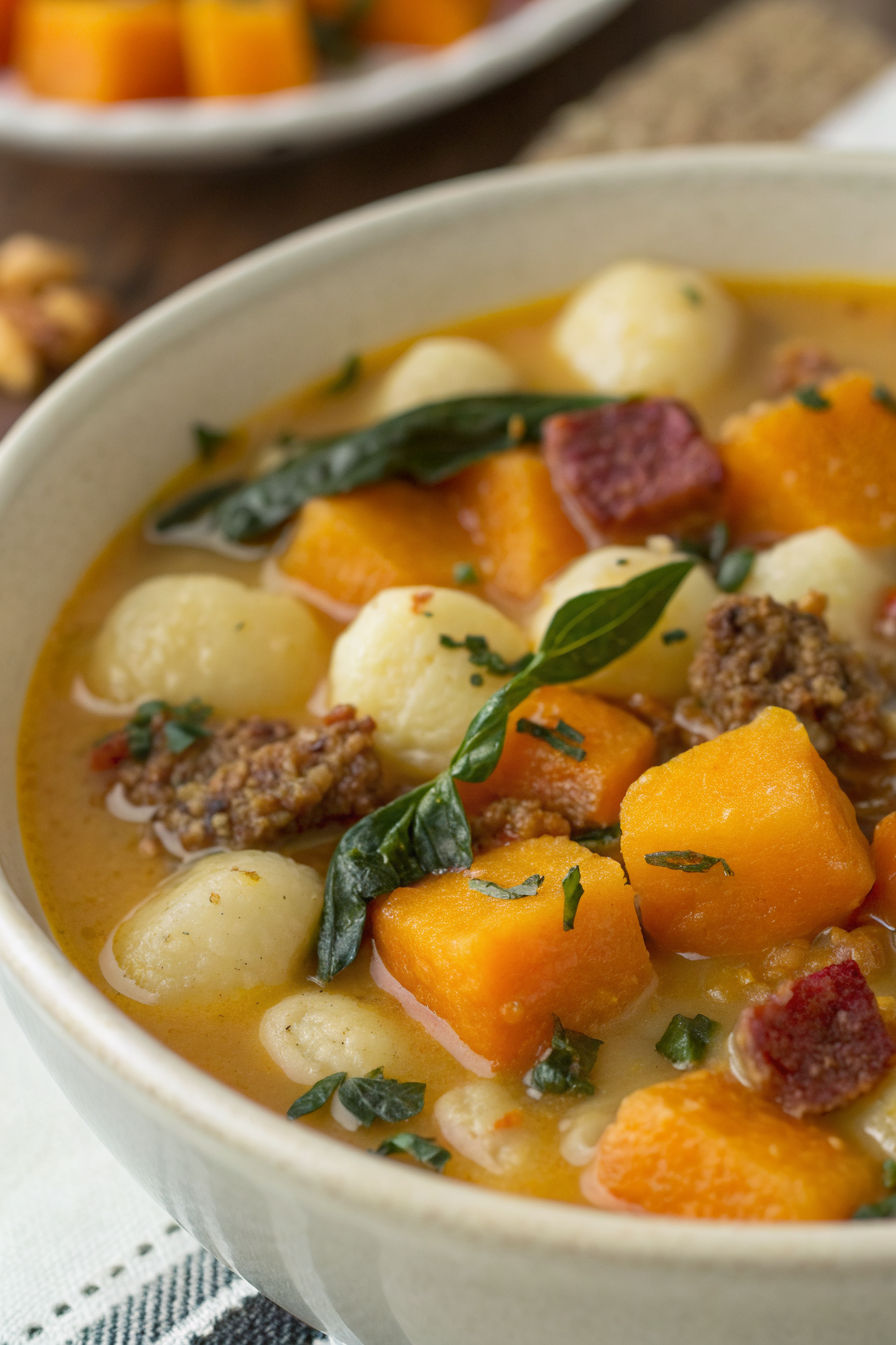 Savory Butternut Squash Gnocchi Soup Recipe