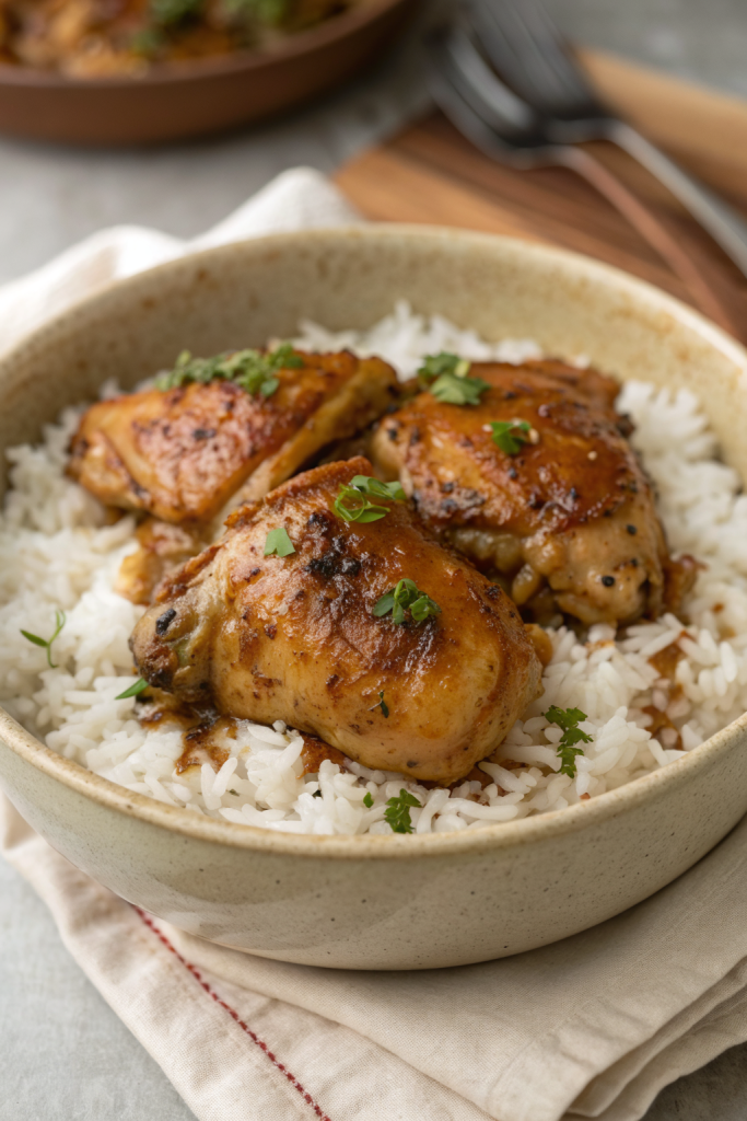 Smothered Chicken and Rice Recipe