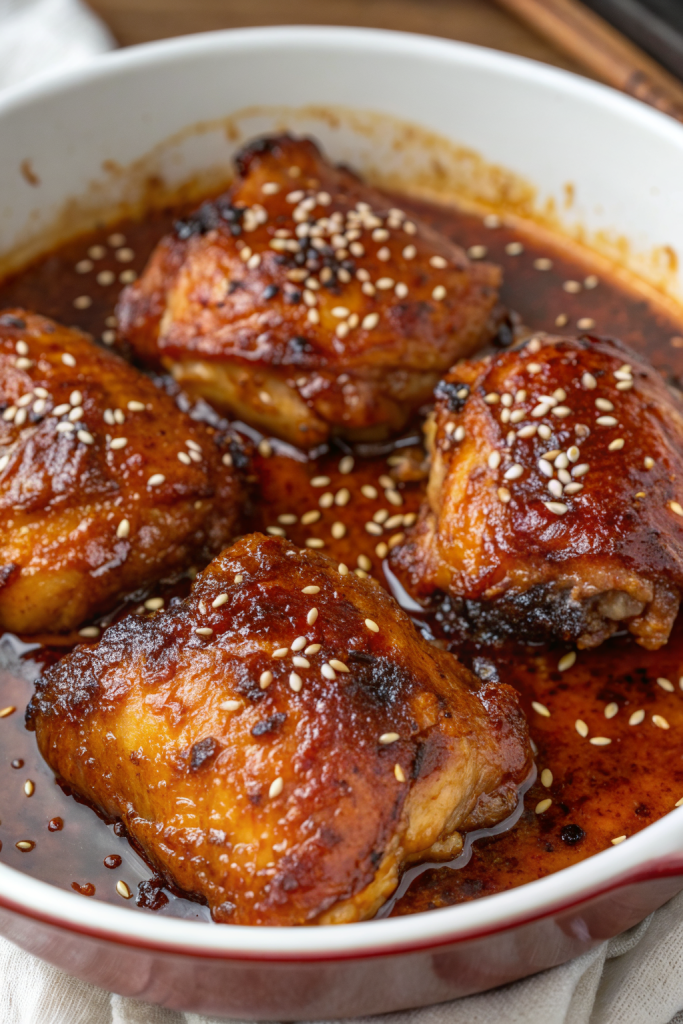 Sticky Baked Chicken Thighs Recipe