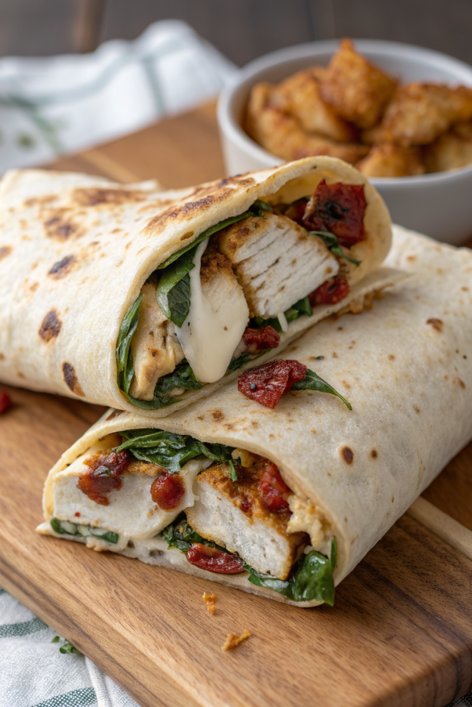 Air Fryer Crispy Chicken & Mozzarella Wraps Recipe