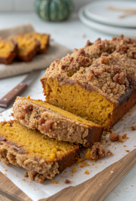 Banana Pumpkin Bread with Streusel Topping