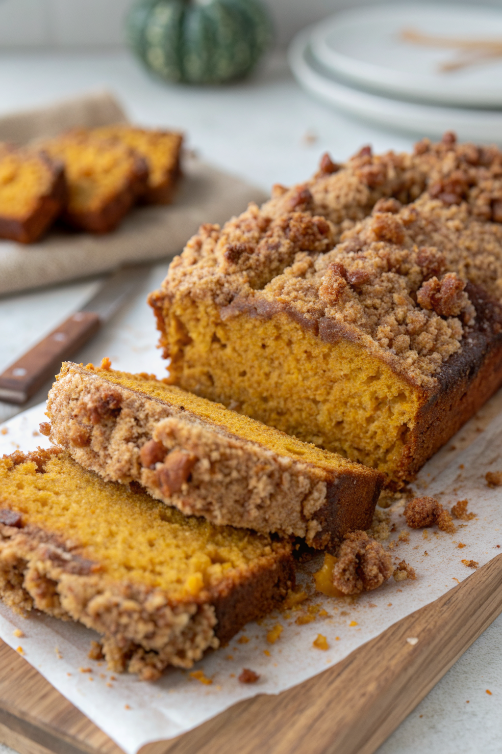 Banana Pumpkin Bread with Streusel Topping