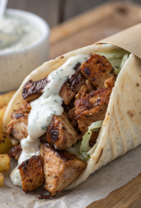 Chicken Shawarma with Garlic Sauce Recipe