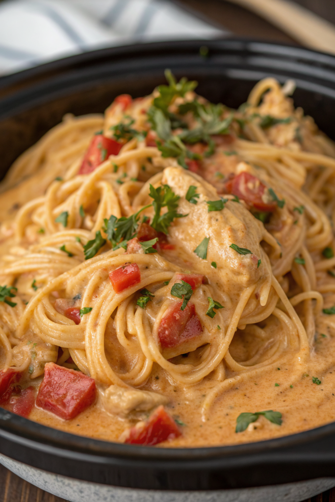 Classic Crockpot Chicken Spaghetti Recipe