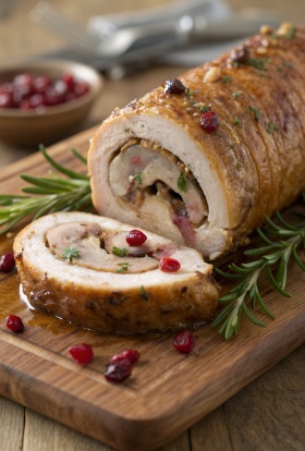 Cranberry Stuffed Turkey Breast Recipe