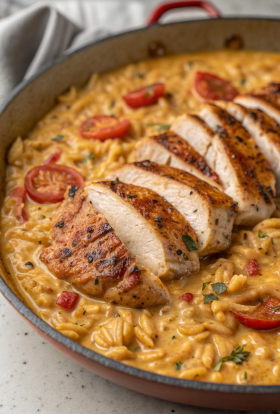 Creamy Tuscan Chicken Orzo Recipe