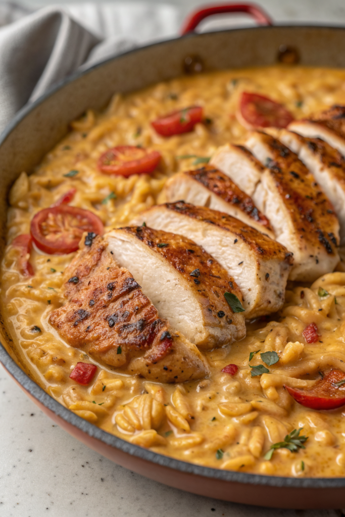 Creamy Tuscan Chicken Orzo Recipe