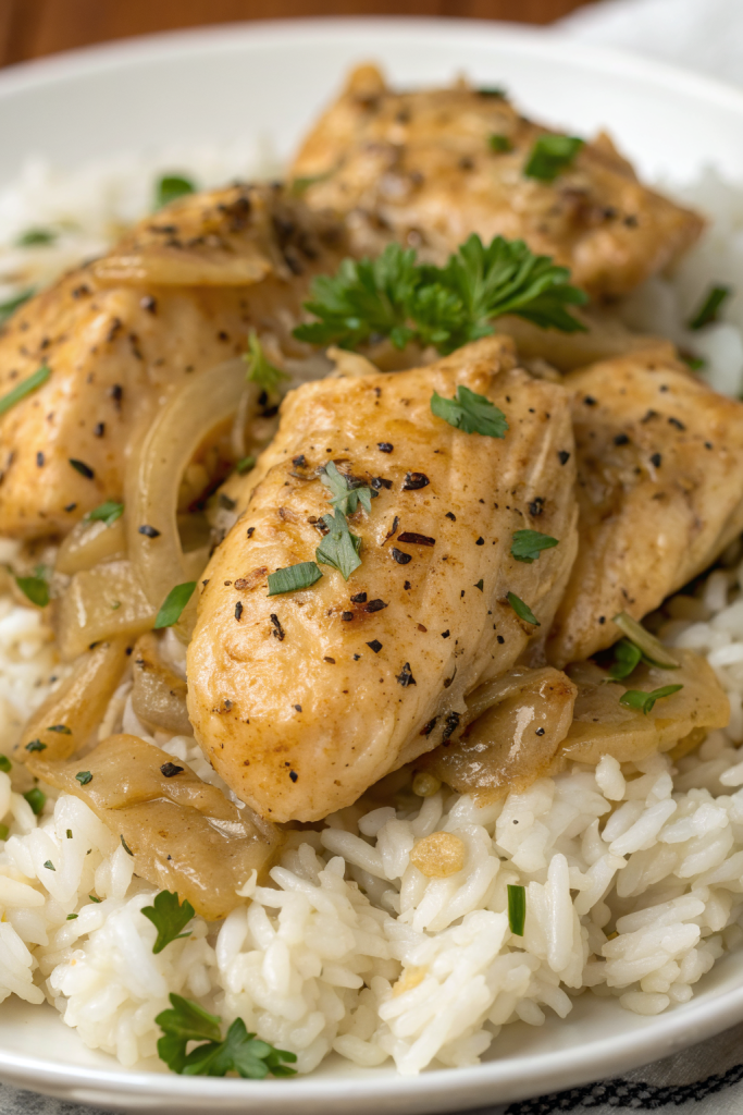 Crock Pot No Peek Chicken with Rice