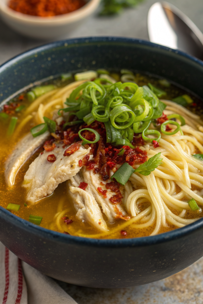 Ginger Garlic Chicken Noodle Soup Recipe