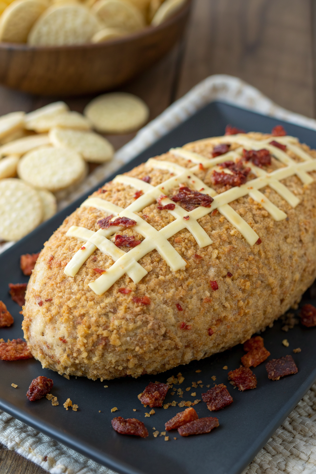 Jalapeno Popper Football Cheese Ball Recipe