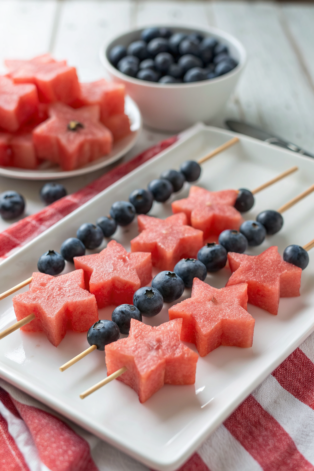 Patriotic Fruit Kabob Skewers Recipe