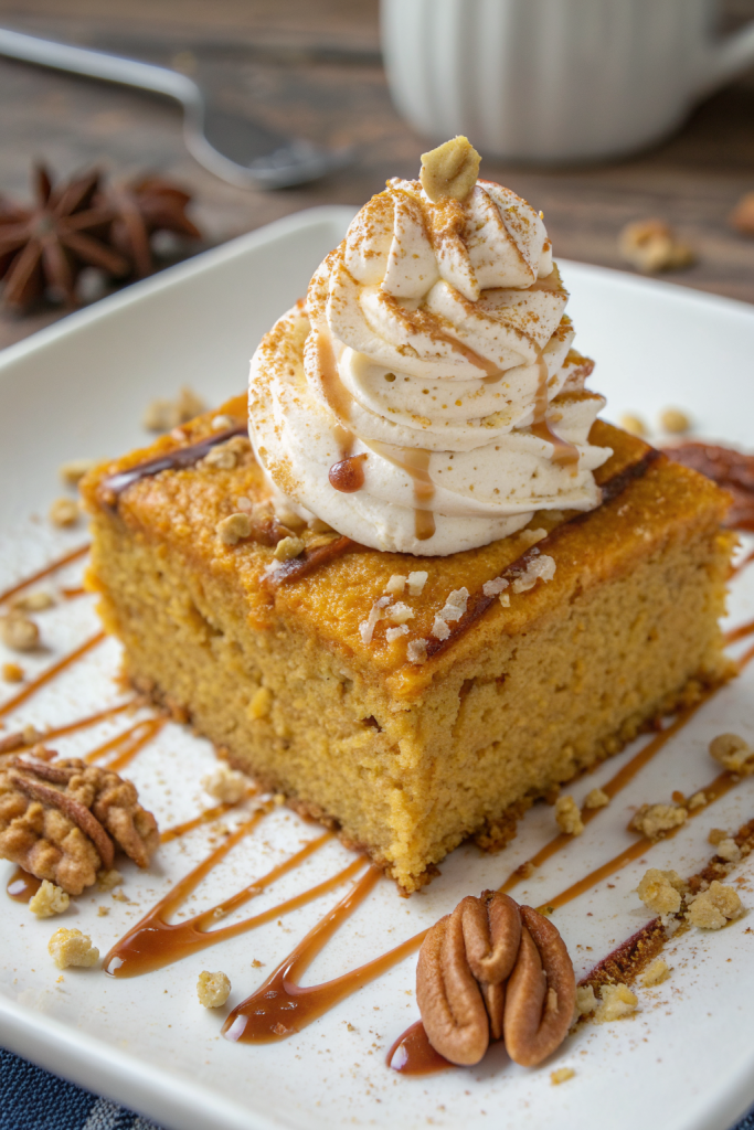 Pumpkin Pie Dump Cake With Spice Cake Mix