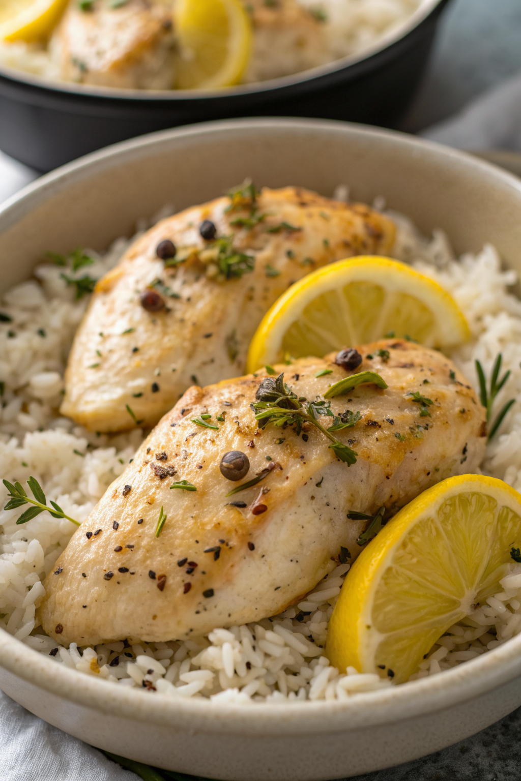 Slow Cooker Lemon Herb Chicken and Rice Recipe