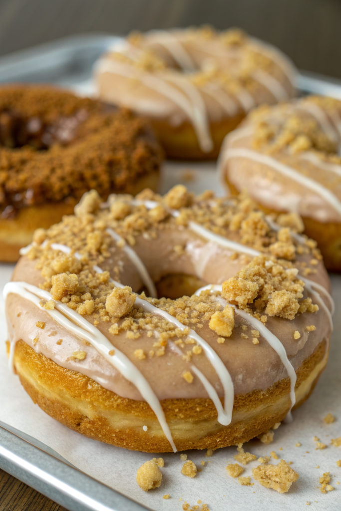 Apple Cheesecake Buns with Crumble Topping Sweet Glaze