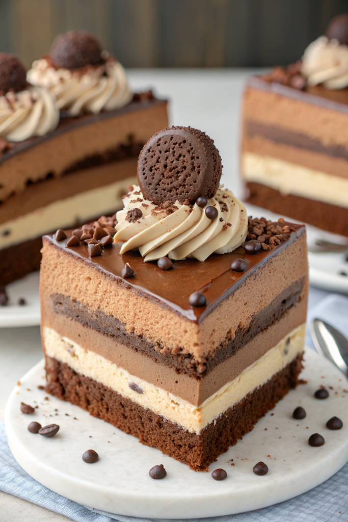 Bagel Base Chocolate and Cheese Mousse Cake