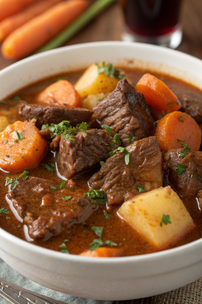 Cozy Vegan Stew with Mushrooms