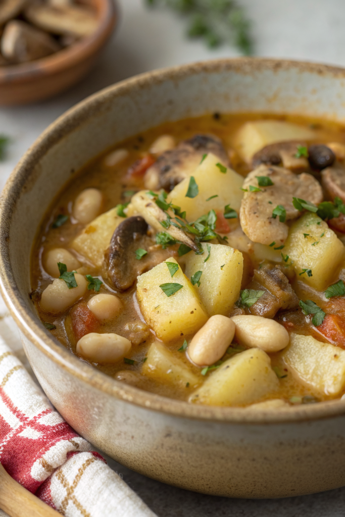 Cozy White Bean Mushroom Stew Recipe