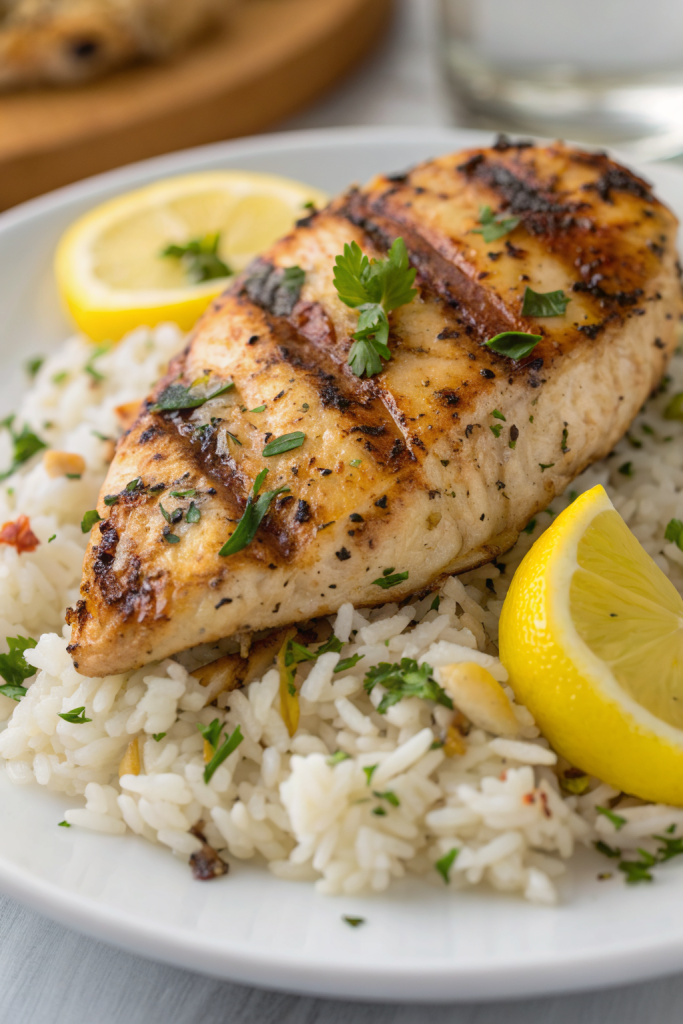 Greek Chicken and Lemon Rice Recipe
