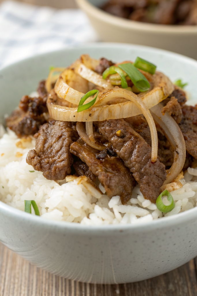 Gyudon Japanese Beef Rice Bowl Recipe