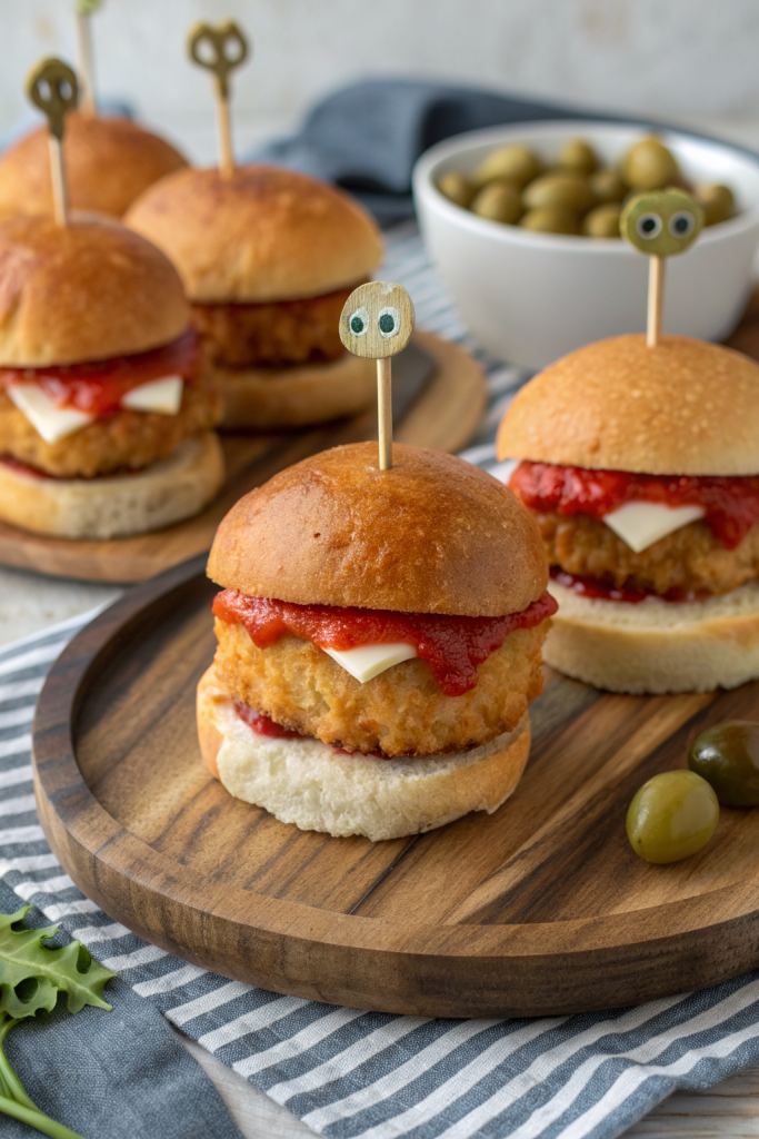 Halloween Chicken Parm Sliders Recipe