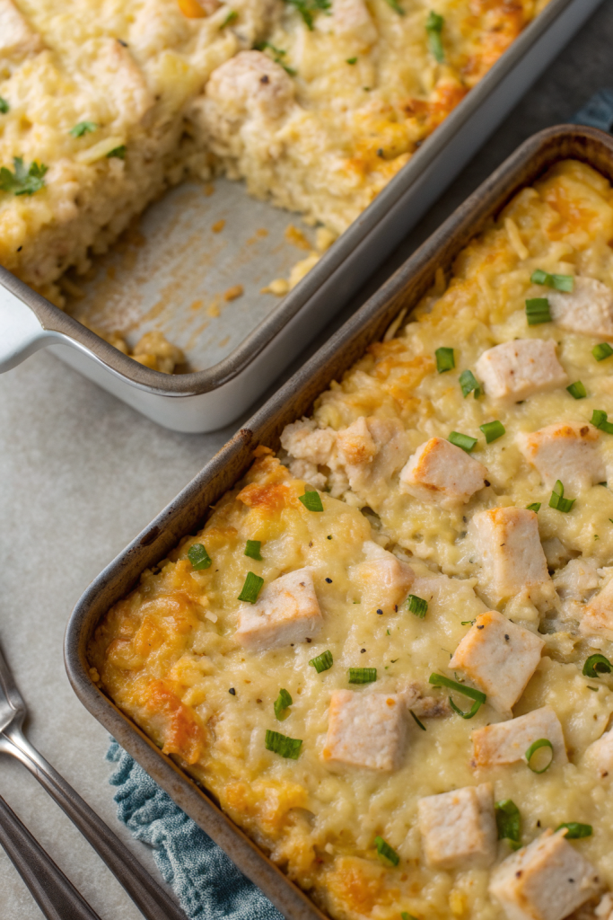 Healthy Chicken Cauliflower Rice Casserole Recipe