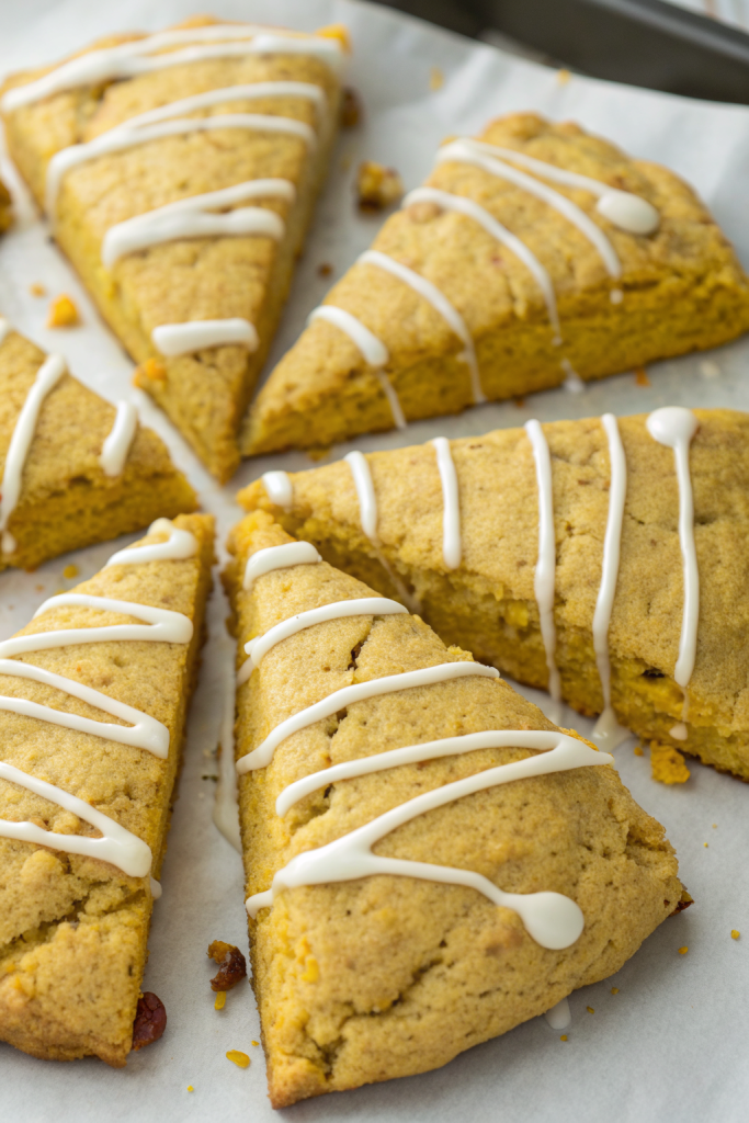 Healthy Pumpkin Scones Recipe with Maple Glaze