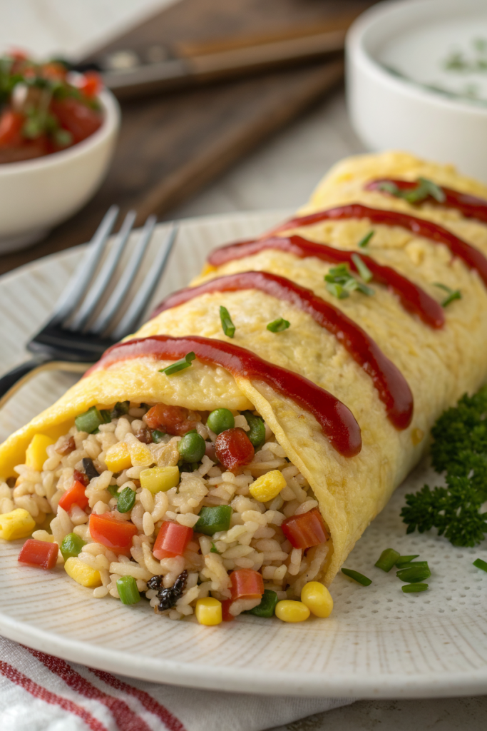 Omurice Japanese Rice Omelet Recipe